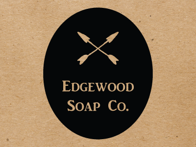 Edgewood Soap Co. black and white illustration logos texture