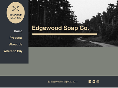 Edgewood Soap Co. Website Mockup mockup soap web design