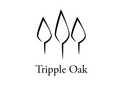 Tripple Oak Winery black and white logos