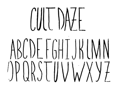 Cult Daze: Font font type design