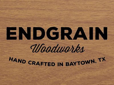 Endgrain Woodworks logo logo design woodworking