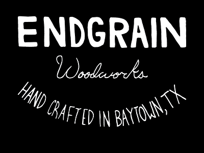 Endgrain Woodworks Logo- Handlettering edition