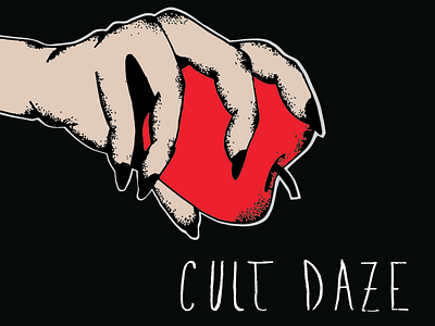 CULT DAZE cult daze dark handlettering illustration lettering stippling