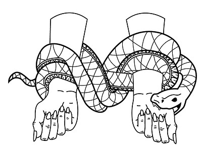 Snek Cuffs cult daze illustration snake t shirt tattoo