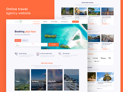 Online Travel Agency Website design home page travel ui uidesign