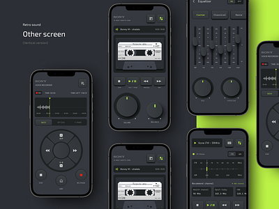 Retro sound - others screen app design application music app old music retro retro sound ui design