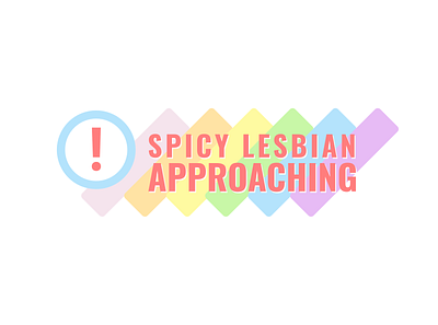 Spicy Lesbian Approaching branding design illustration minimal typography