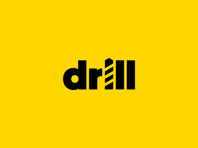 Drill concept drill drilling flat logo concept logo design minimal