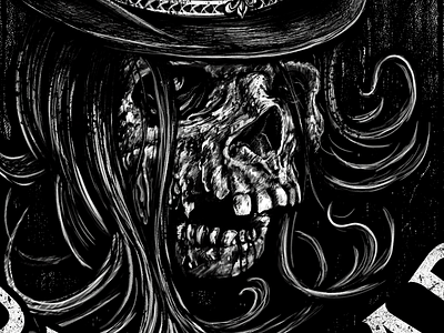 Haunted House VIP T-shirt Illustration black and white demon haunted house illustration monster skeleton t shirt top hat
