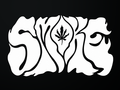 Smoke Band Logo branding cannabis cbd doom metal logo psych rock psychodelic rock band logo stoner rock thc