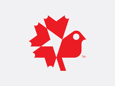Canada Bird animal bird bird logo canada geometry logo mark modern red symbol vintage
