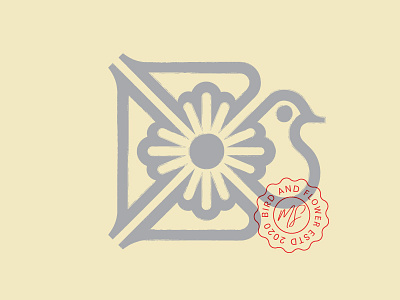 modern bird bird bird logo branding flower geometry illustration logo mark modernism vintage