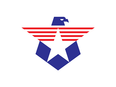 Eagle + Star animal bird eagle fly freedom logo mark star symbol usa