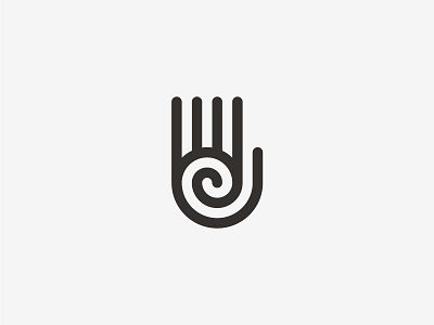 Hand arhive hand logo mark modernism symbol