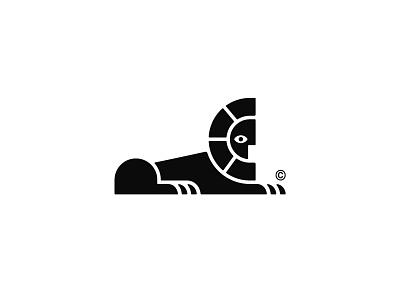 Sphinx logo concept animal human logo mark sphinx symbol