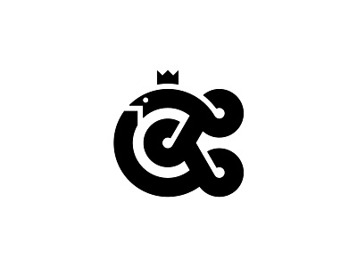 Jörmungandr animal geometry logo mark snake symbol