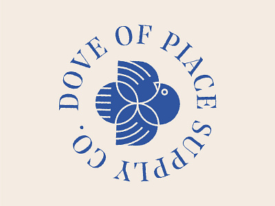 Dove of Piace animal bird dove geometry logo mark symbol