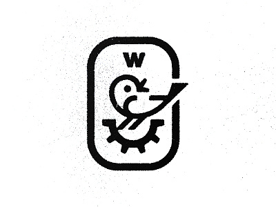 Wrk animal bird geometry logo mark modern stamp symbol vintage