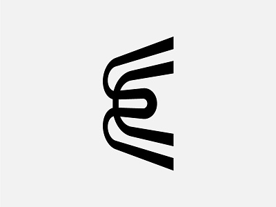 Elysium black letter letter e logo logotype mark modern