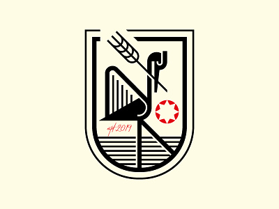 Heron animal bird bird logo branding crest geometry heron logo modern vintage