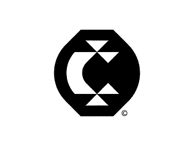 Сeramist geometry letter logo mark modern modernism symbol vintage