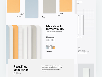 mishmash® — Product on Scroll ecommerce handwritten mishmash notebook product page significa stationery ui ux
