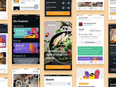Oopsie — Screen Grid android coupon food grid ios mobile mobile app oopsie orange restaurant san francisco significa