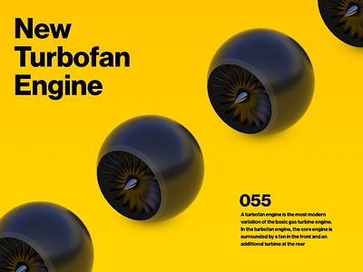 Turbofan Engine c4d c4dart c4dgraphics c4drender design swissdesign swisstypography webdesign