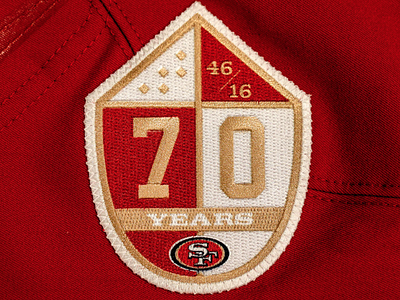 49ers 70th anniversary patch