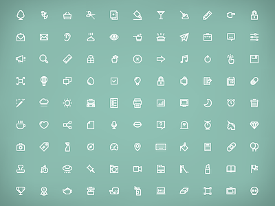 simple line icons iconography icons lines set simple unicorn whale whimsical