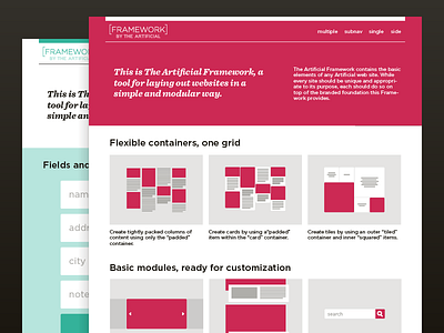 The Artificial Framework framework layout modular web