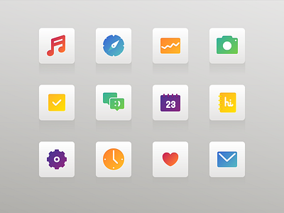 Twisted iOS icons app gradient icon