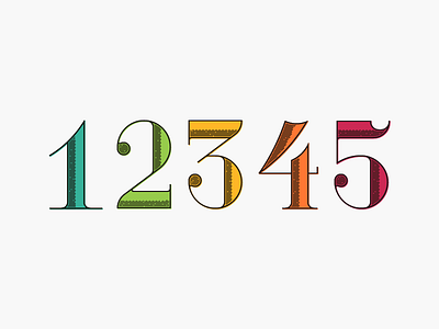 Twisted – Numbers numbers typogrpahy