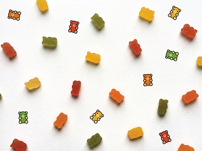 gummy bears candy delicious food iconography icons