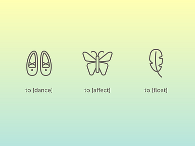 feather ballet butterfly iconography icons