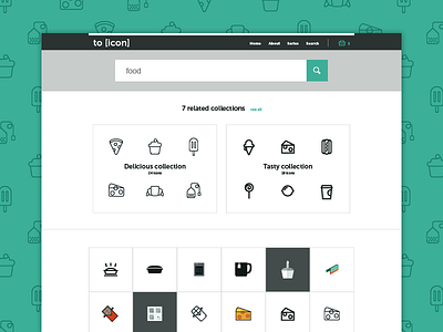 to [icon] gets collections collection food free freebie icon iconography ui web website