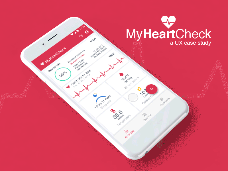 MyHeartCheck: a UX case study case experience fevialmeida heart myheartcheck pacemaker rate startupmydesign study user ux ux design