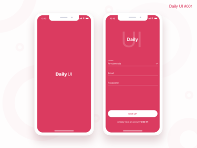 Sign Up Screen - #001