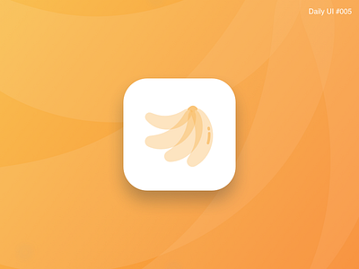 App Icon Design - #005 app art banana challenge daily design flat icon identity inspiration interface purple