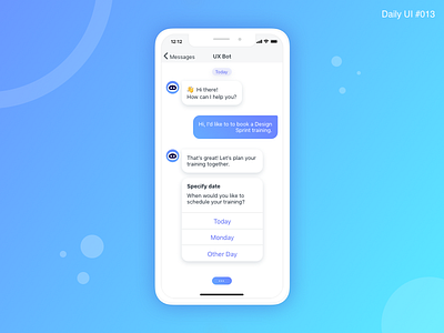 Direct Messaging - #013 🤖 app bot dailui daily 100 daily art flat interaction interface message app robot ux ux design