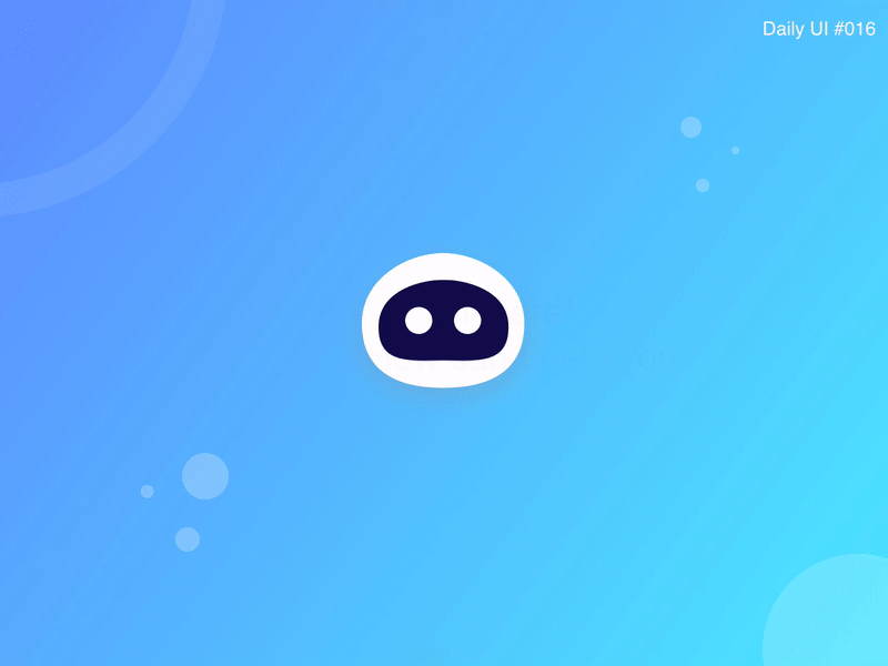 Pop Up Overlay Bot - #016 🤖 animation blue bot challenge chat daily daily ui inspiration interaction ui ux ux design