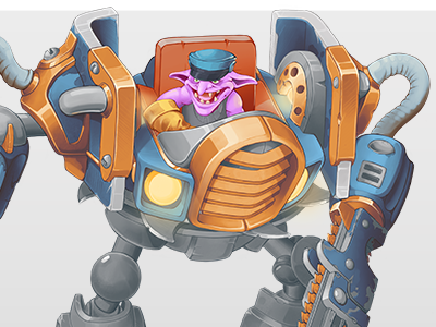 Diesel Boar art color concept art dota2 game illustrations lineart robot tgart timbersaw