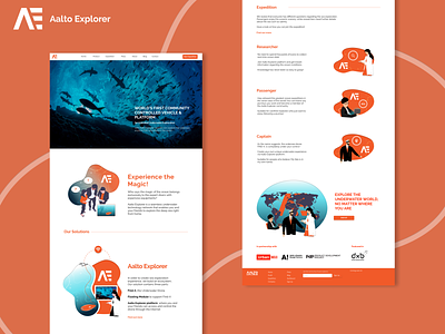 Aalto Explorer Website Design aalto explorer finland ui ux underwater website
