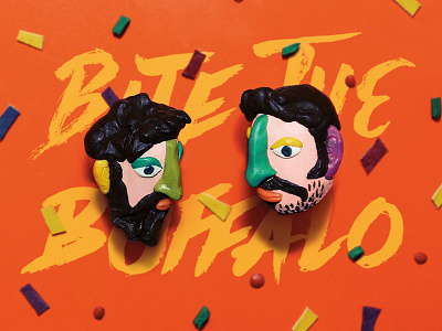 Bite the Buffalo - Big Blind album album artwork bright design music puppets typography