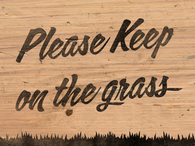 Grass texture typography