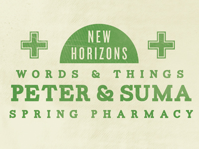 Spring Pharmacy poster texture typography