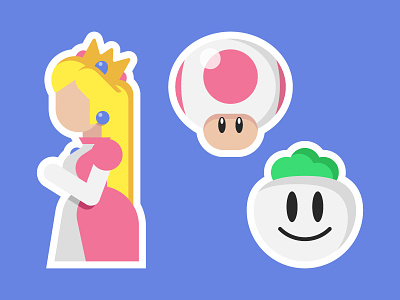 Princess Peach Stickers brothers games mario mushroom peach princess stickers super toad turnip video