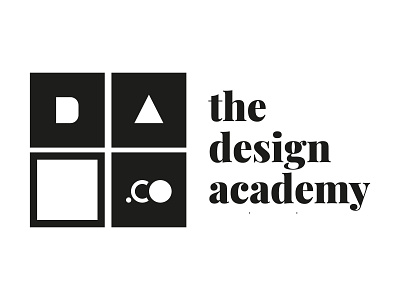 The Design Academy academy black black white branding design designer geometric geometry logo school typo typography vector