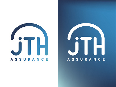 JTH Assurances branding design designer gradient insurance insurance logo logo typo typography vector