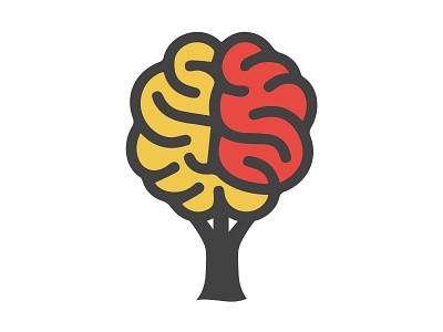 Brain X Tree brain branding branding design design designer illustration logo tree vector